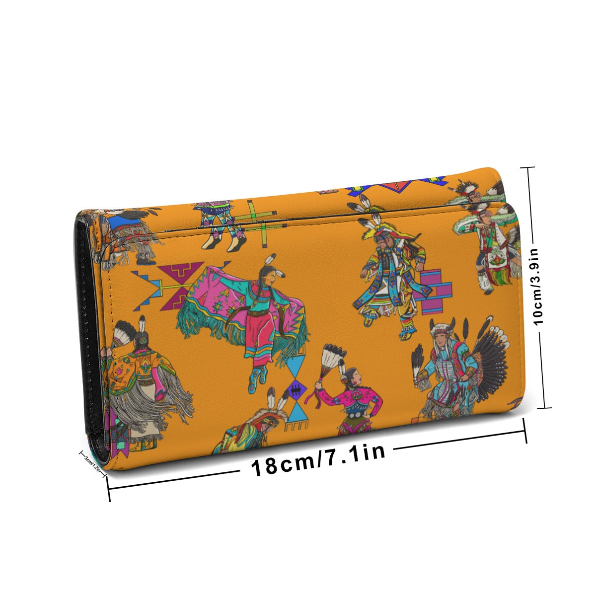 Grand Entry Dancers Orange Foldable Wallet