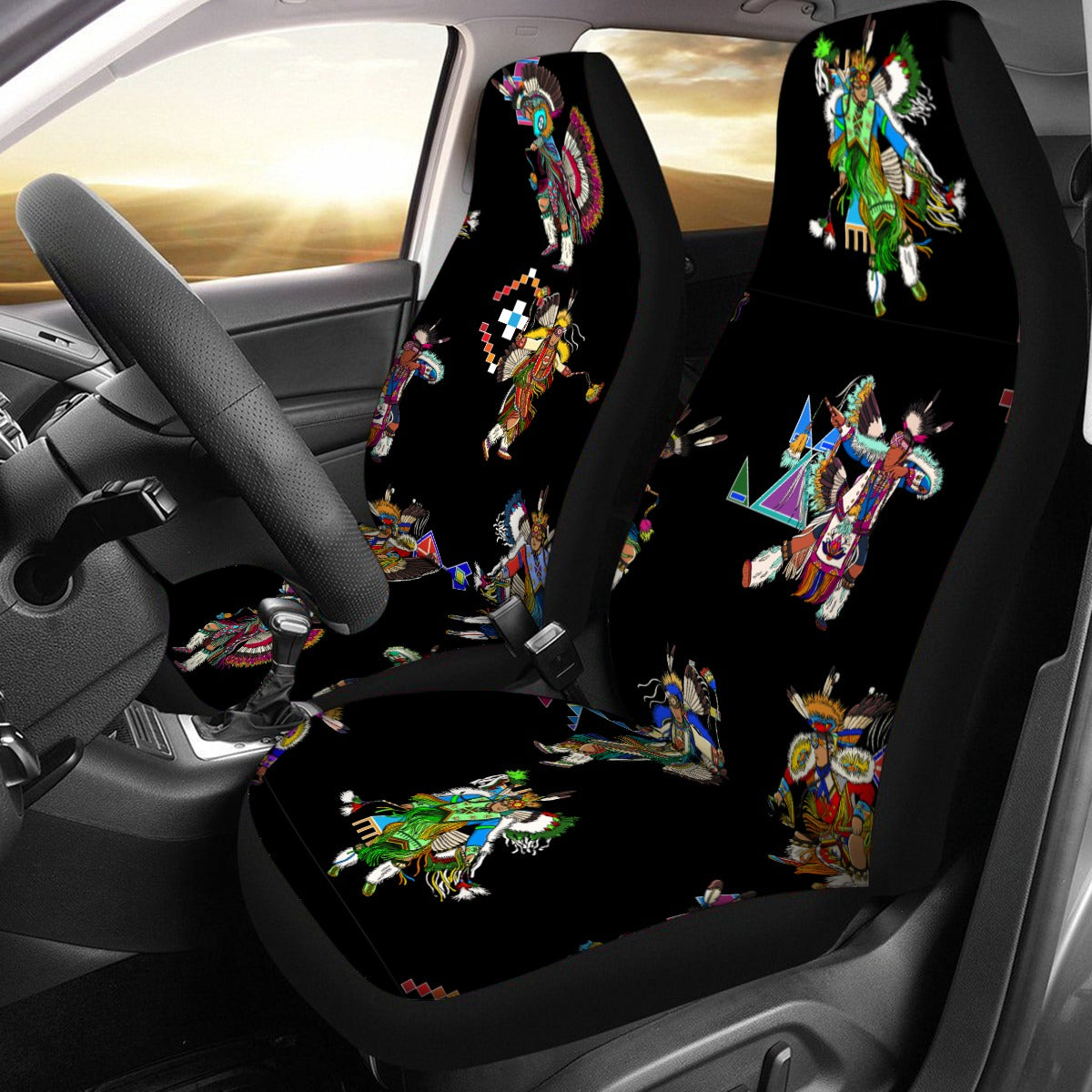 Grand Entry Dancers Universal Car Seat Cover With Thickened Back