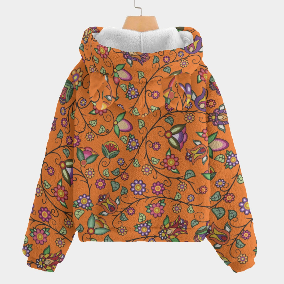 Heartbeat Petals ECM Orange Youth Hoodie with Ears
