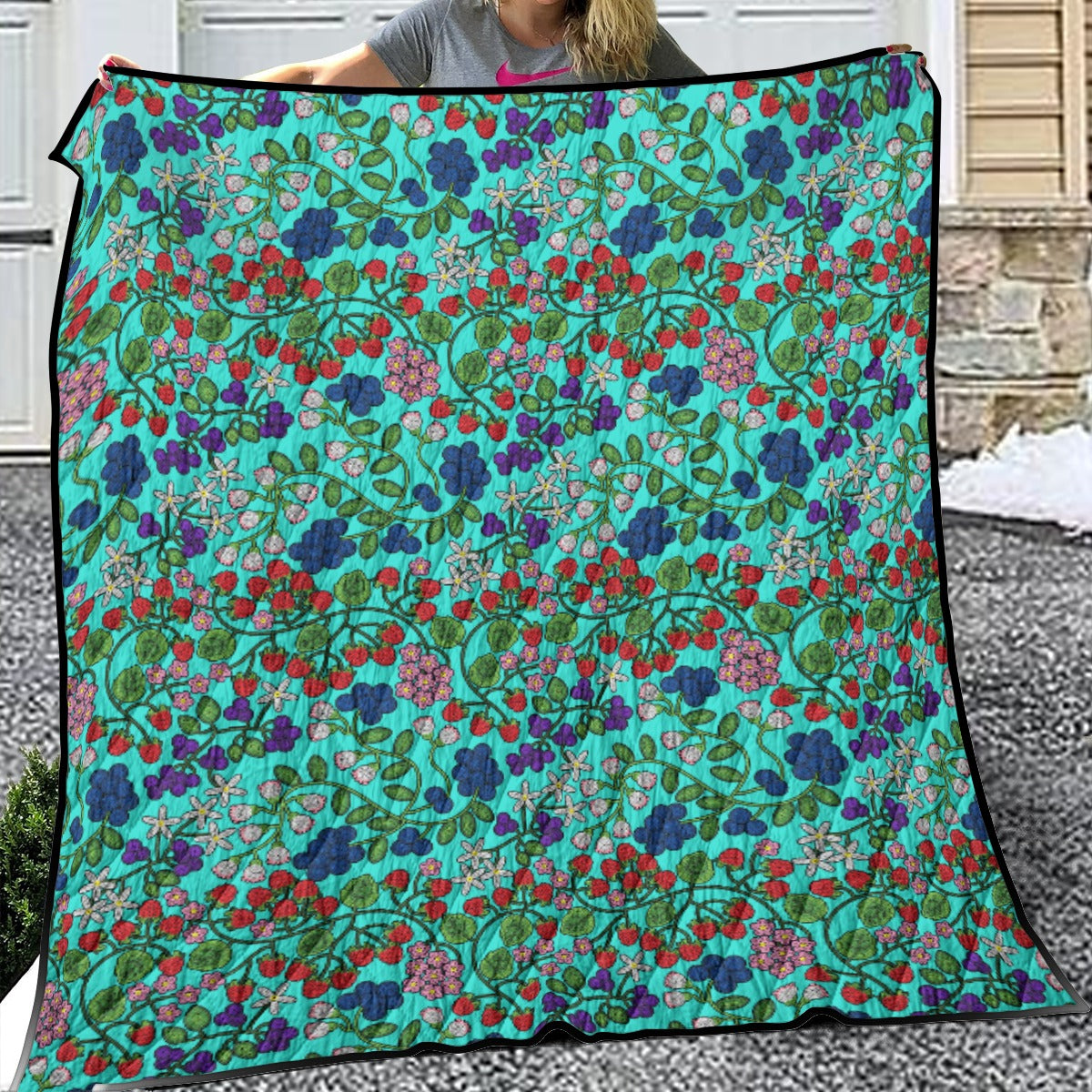 Takwakin Harvest Turquoise Lightweight Quilt by 49 Dzine