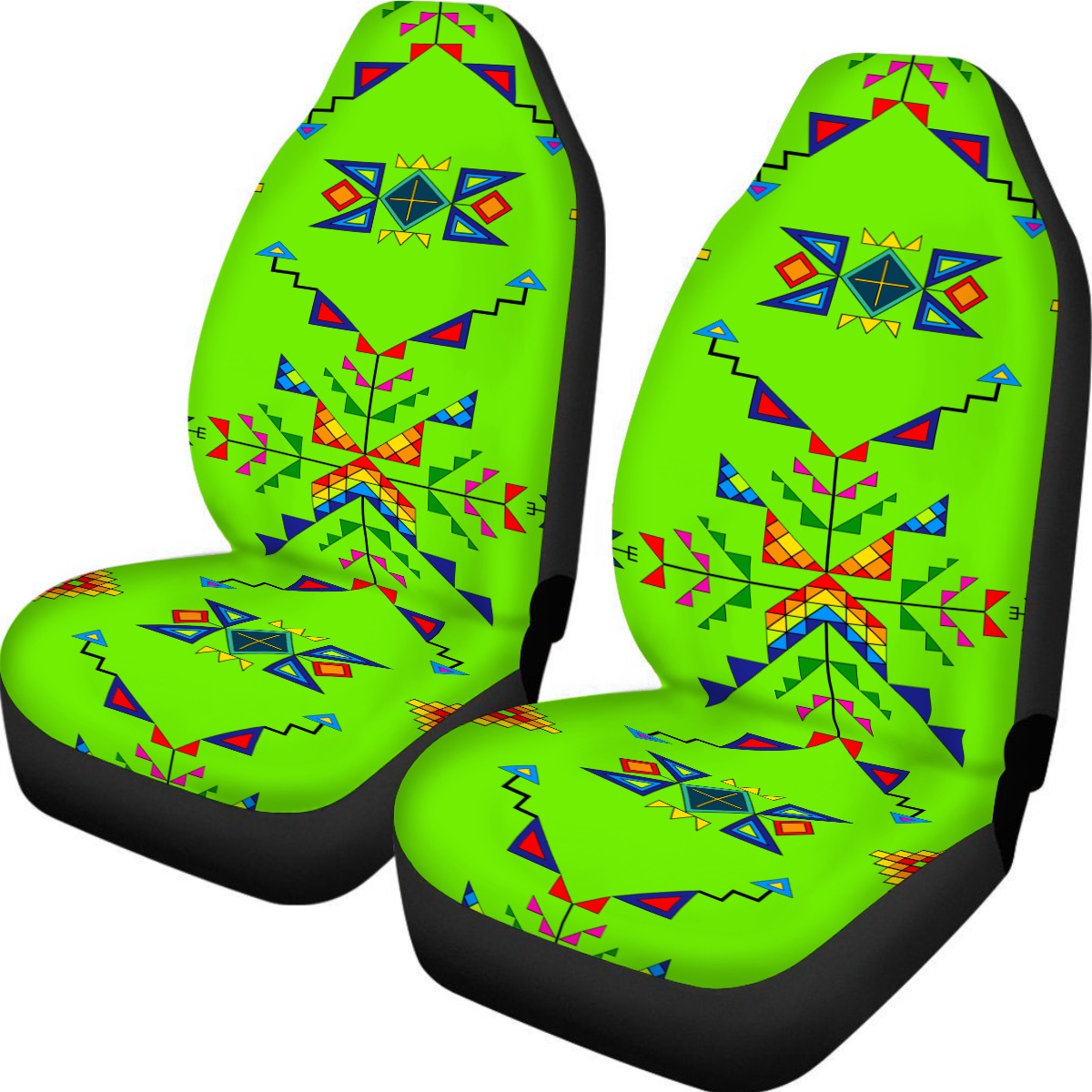 Buffalo Jump Neon Green Universal Car Seat Cover With Thickened Back