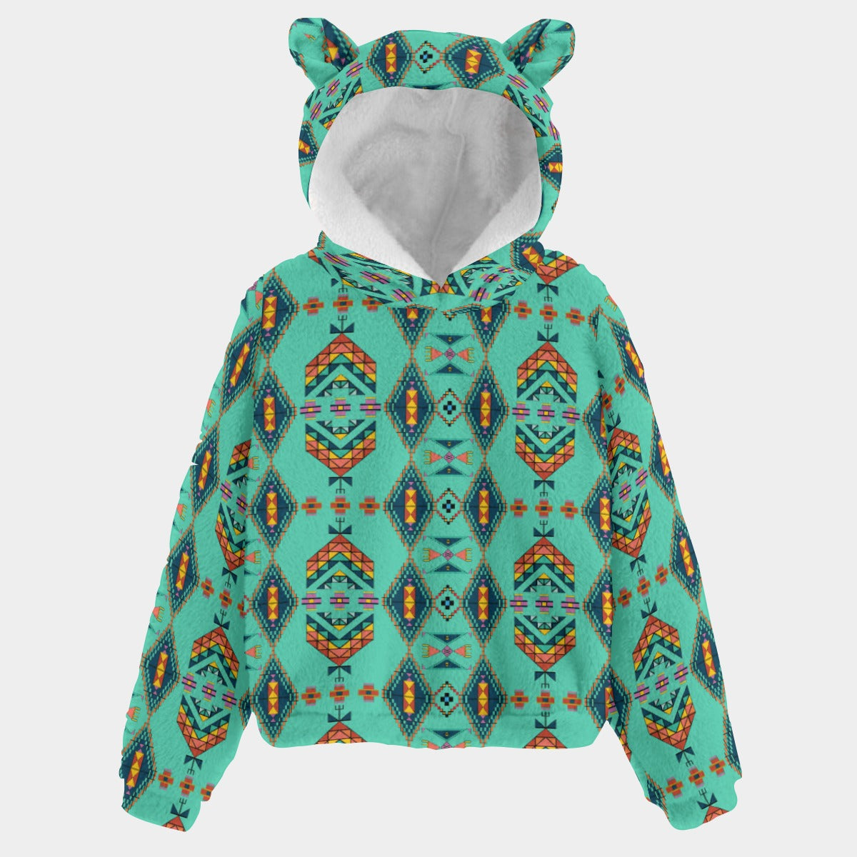 Travois Tipi Youth Hoodie With Ears