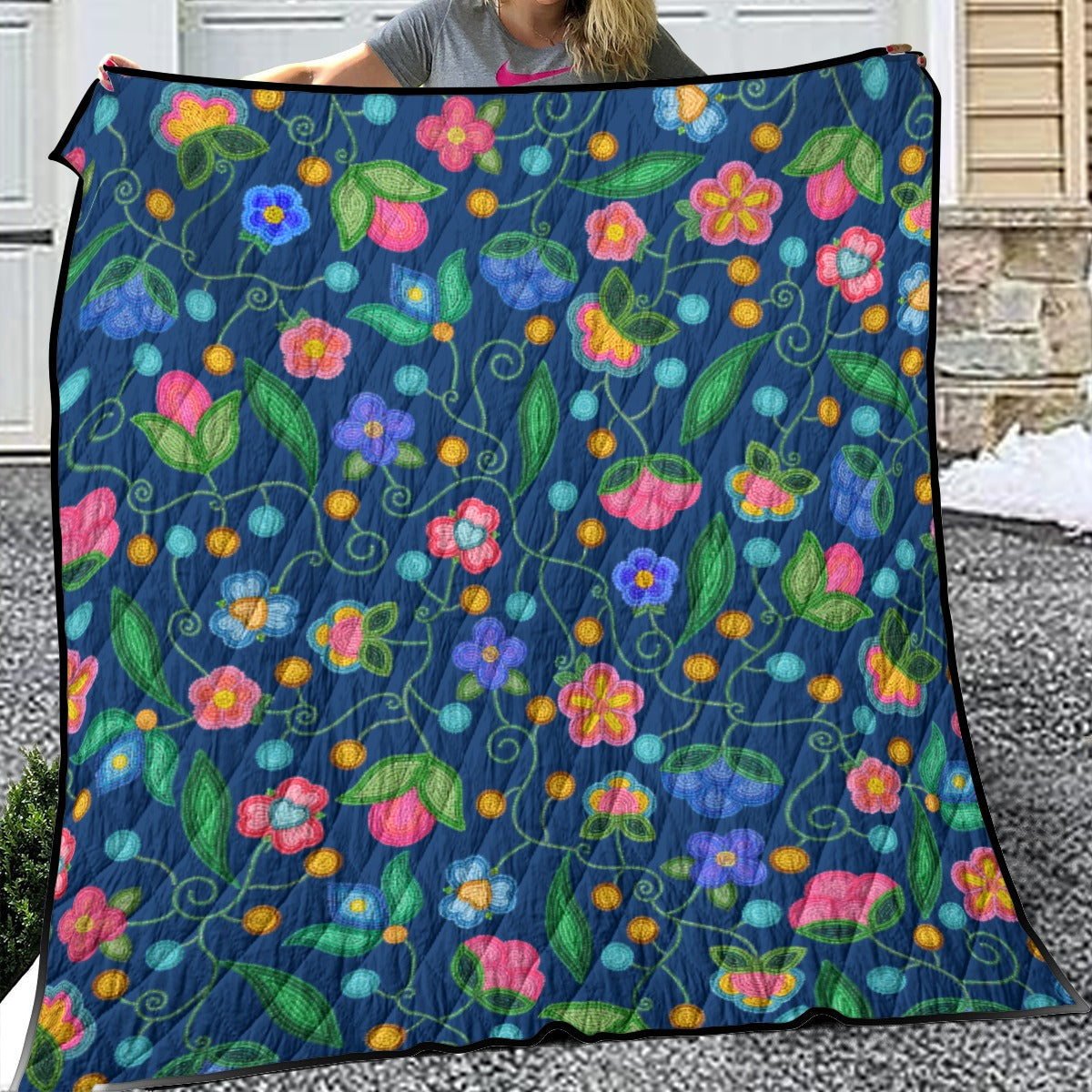 Skyberry Serenade Navy Lightweight Quilt