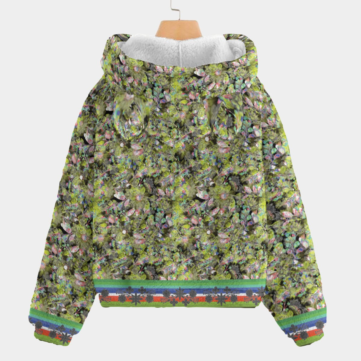 Culture in Nature Green Leaf Youth Hoodie with Ears