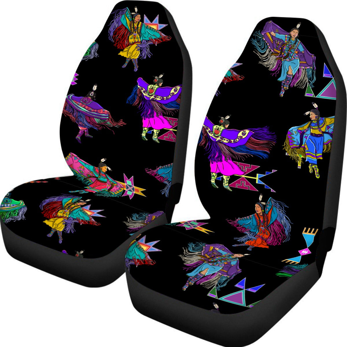 Women's Fancy Dancers Black Car Seat Covers