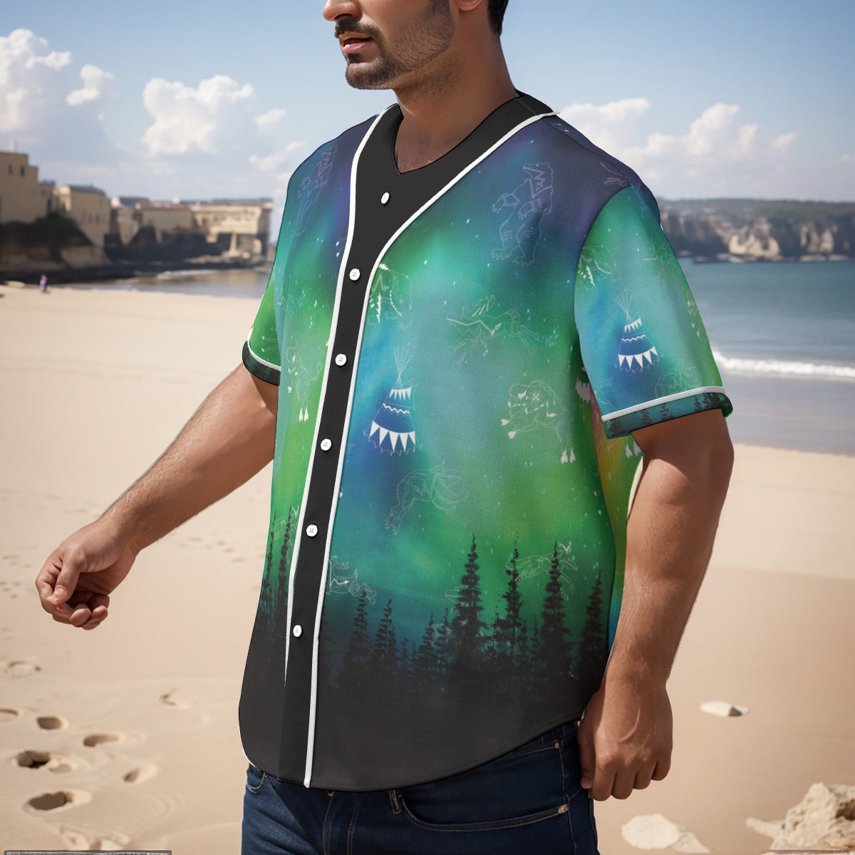 Aurora Medicine Animals Short Sleeve Baseball Jersey