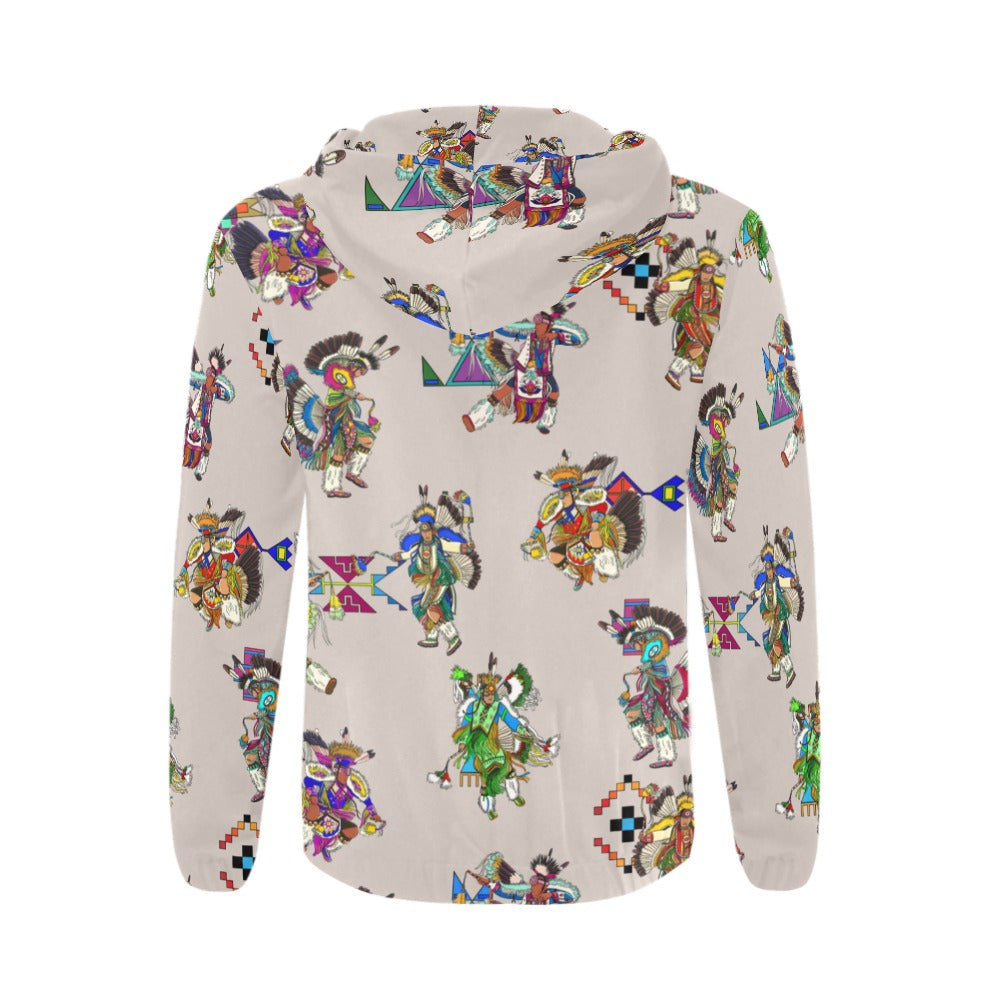 Men's Fancy Dancers Muslin Men's Zipper Hoodie