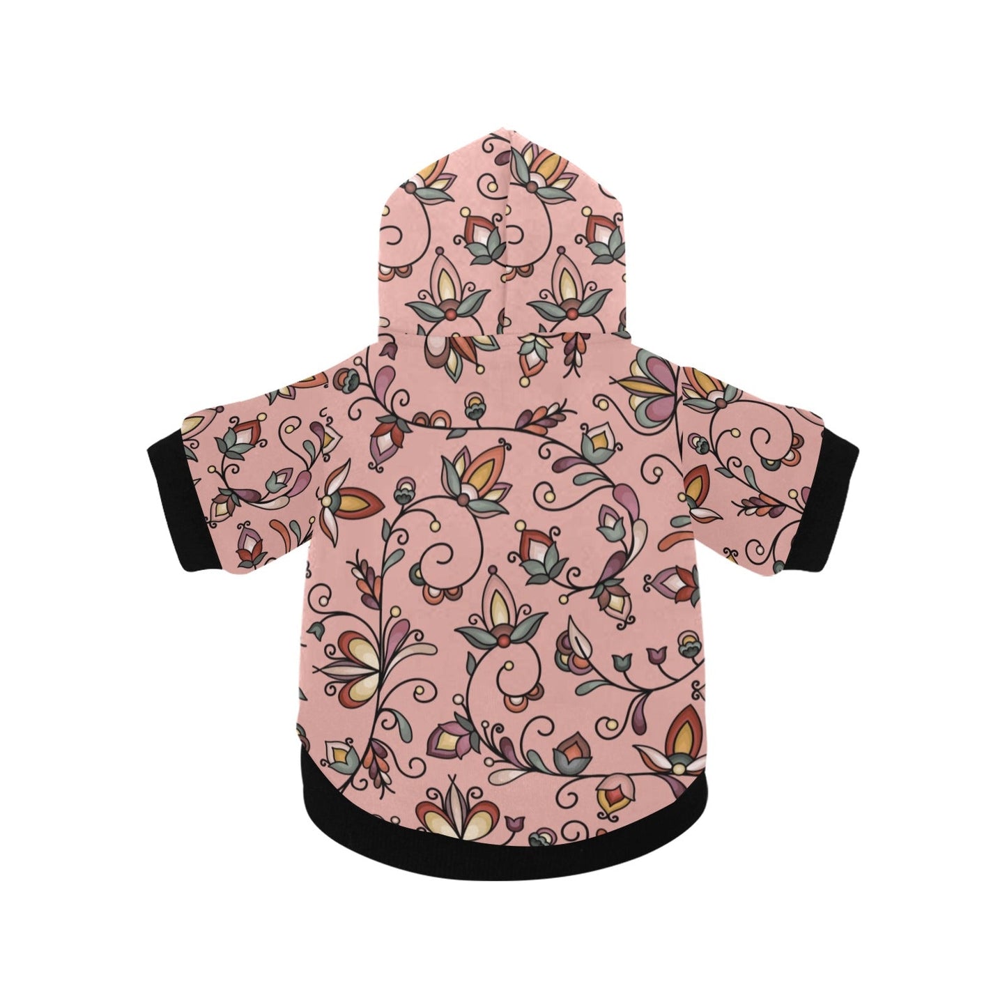 Burnt Sky Petals Peach Pet Dog Hoodie