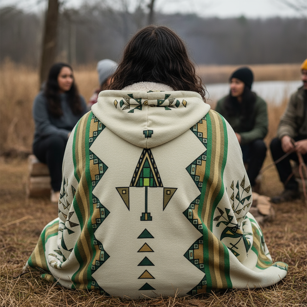 Bear Shield Hooded Blanket