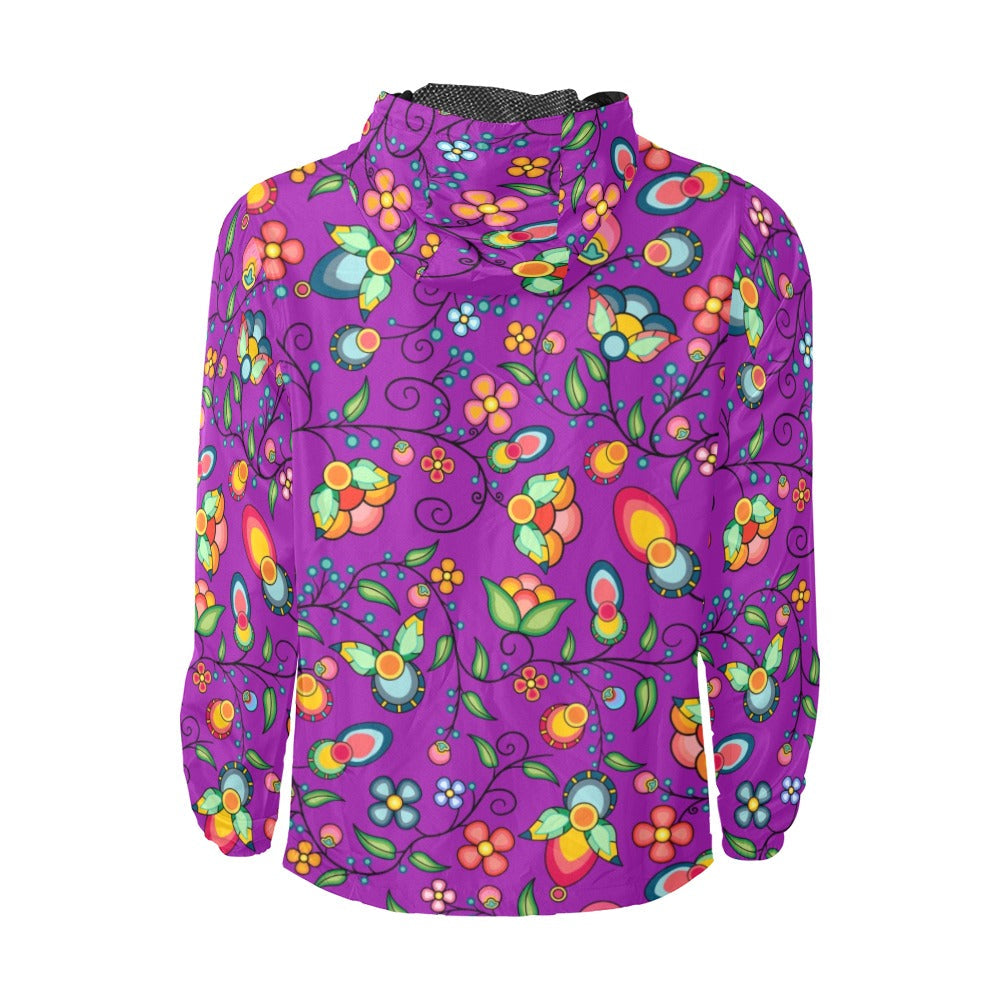 Floral Bounty Purple Men's Windbreaker