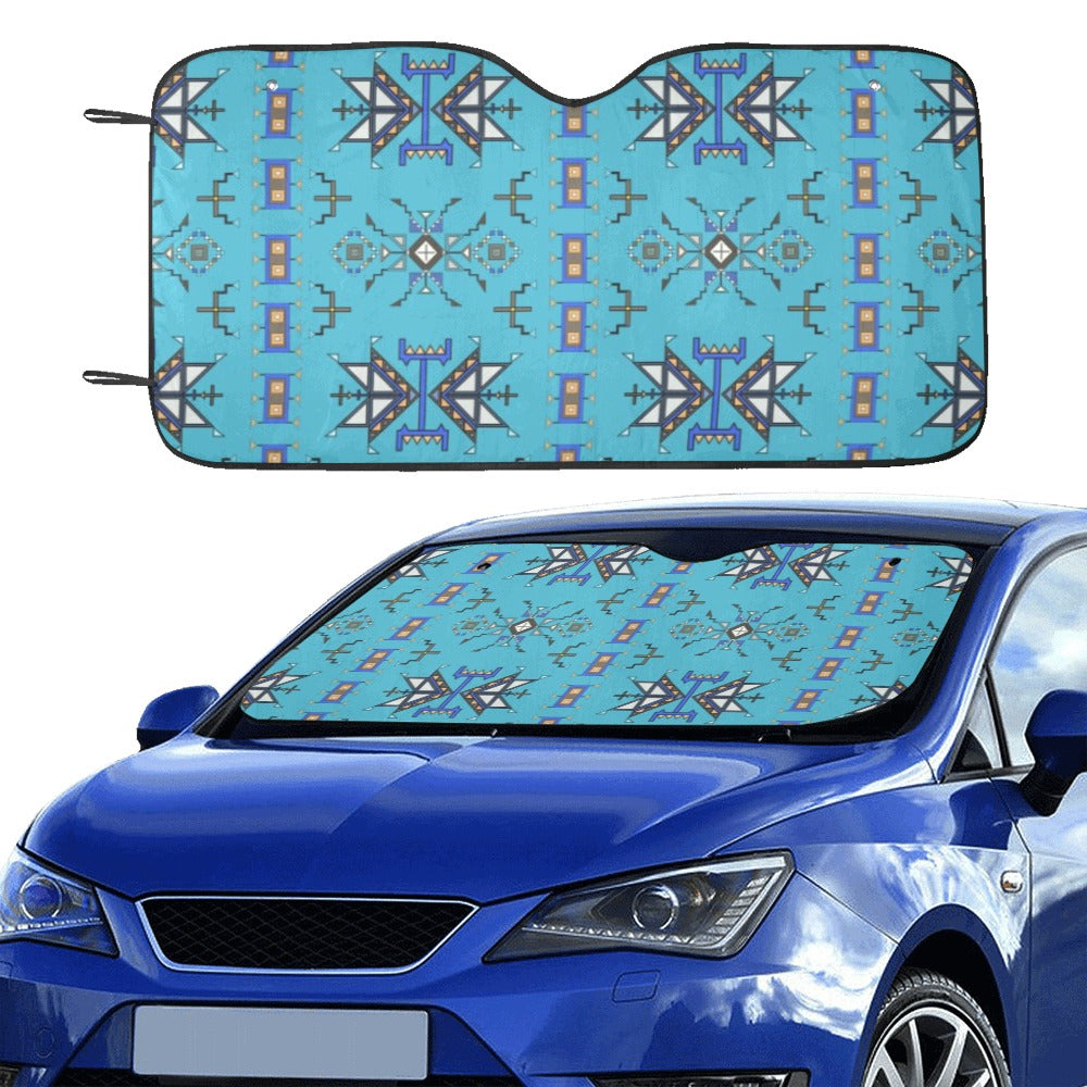 Eagle Strike Blue Car Sun Shade 55"x30"