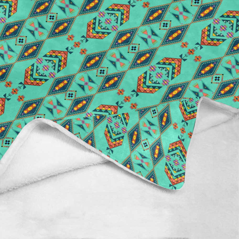 Travois Tipi Smoky Sky Ultra-Soft Micro Fleece Blanket 50"x60"