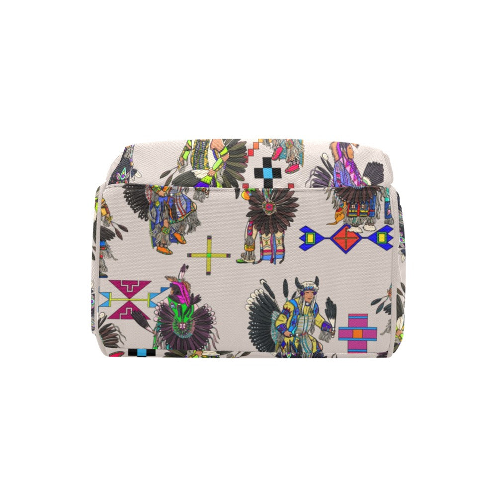 Men's Tradish Dancers Muslin White Multi-Function Diaper Backpack