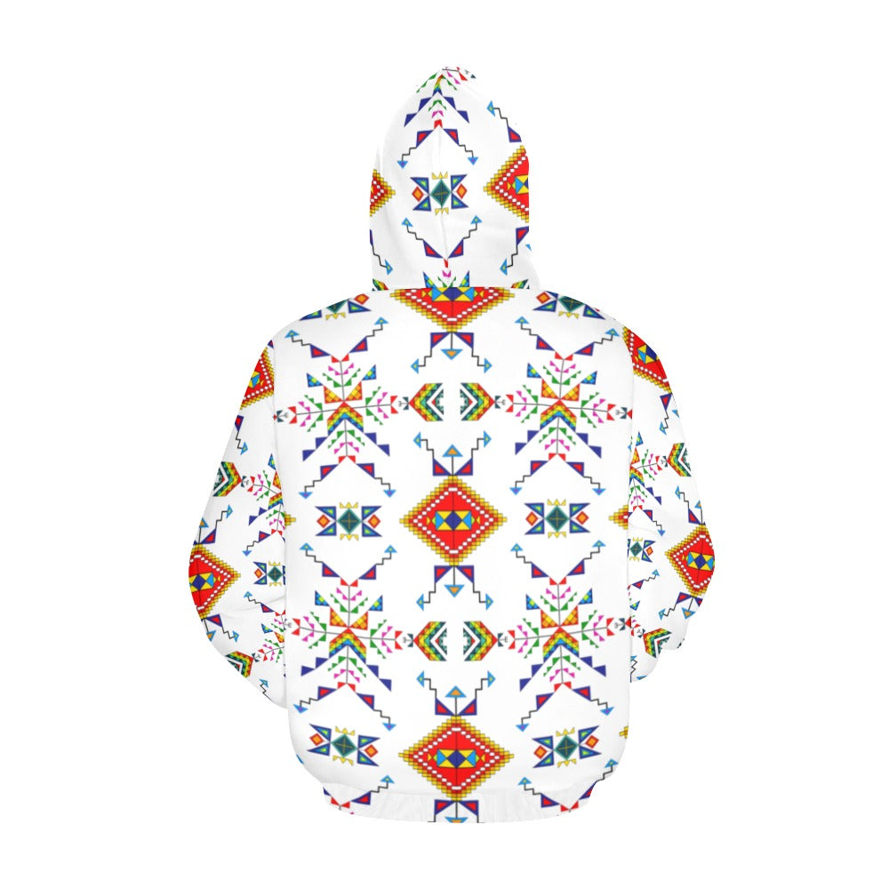 Buffalo Jump White Hoodie for Women