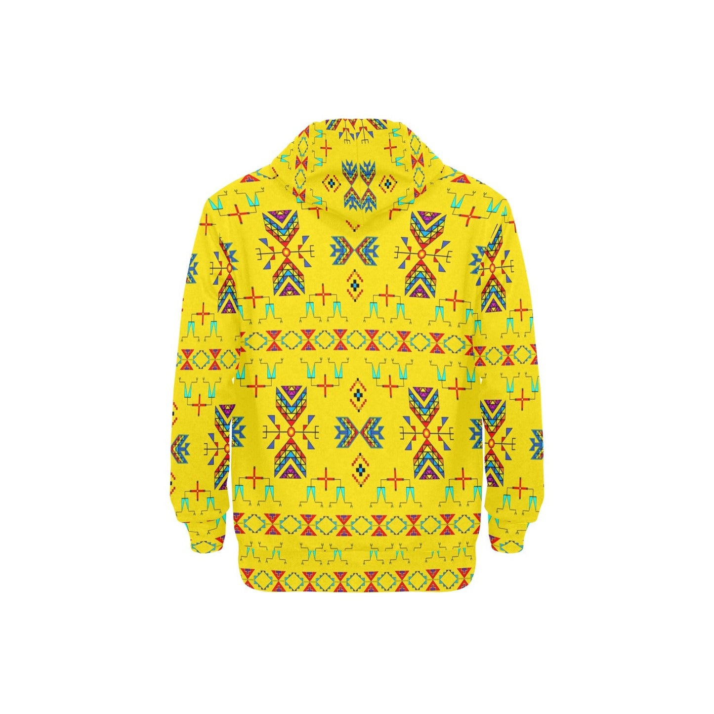 Rainy Chief Rainbow Yellow Men's Long Sleeve Fleece Hoodie