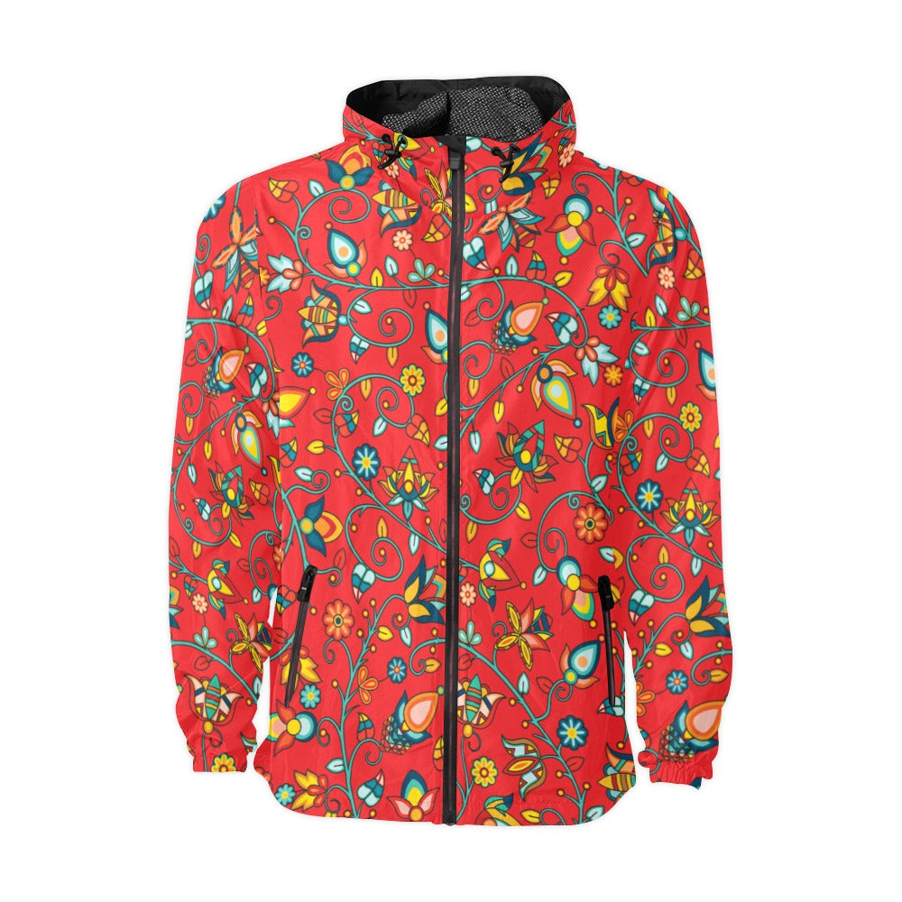 Thorny Path Red Windbreaker – Men's Jacket by 49 Dzine