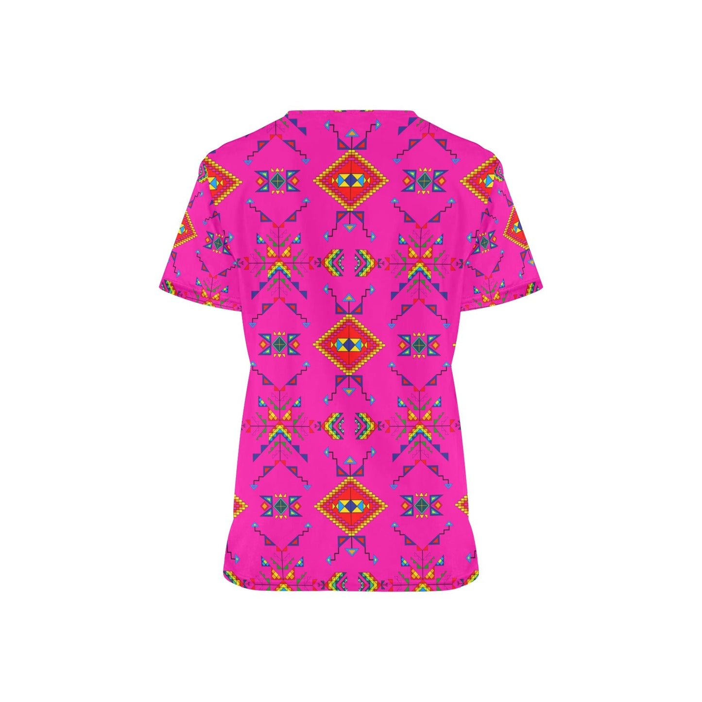 Buffalo Jump Pink Scrub Top