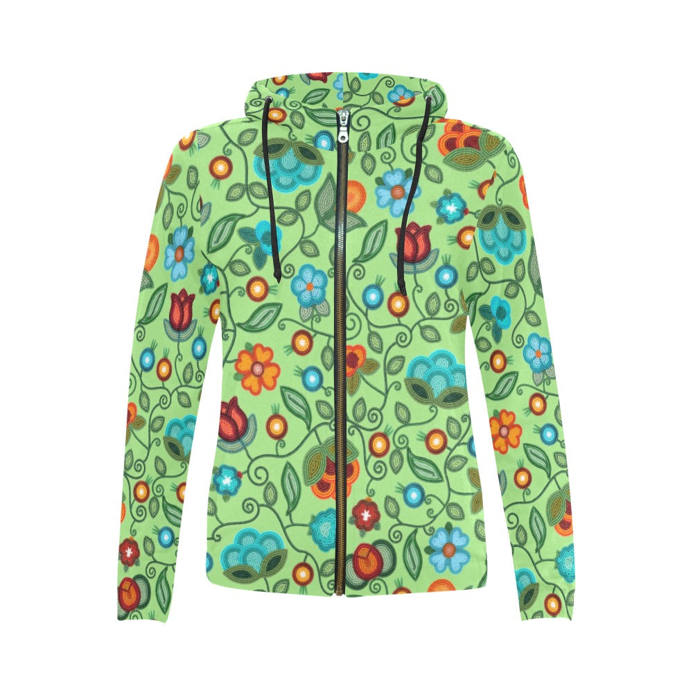 Prairie Fire Petals Full Zip Hoodie For Women