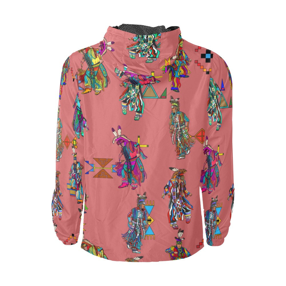 Men's Grass Dancers Terra Cotta Men's Windbreaker