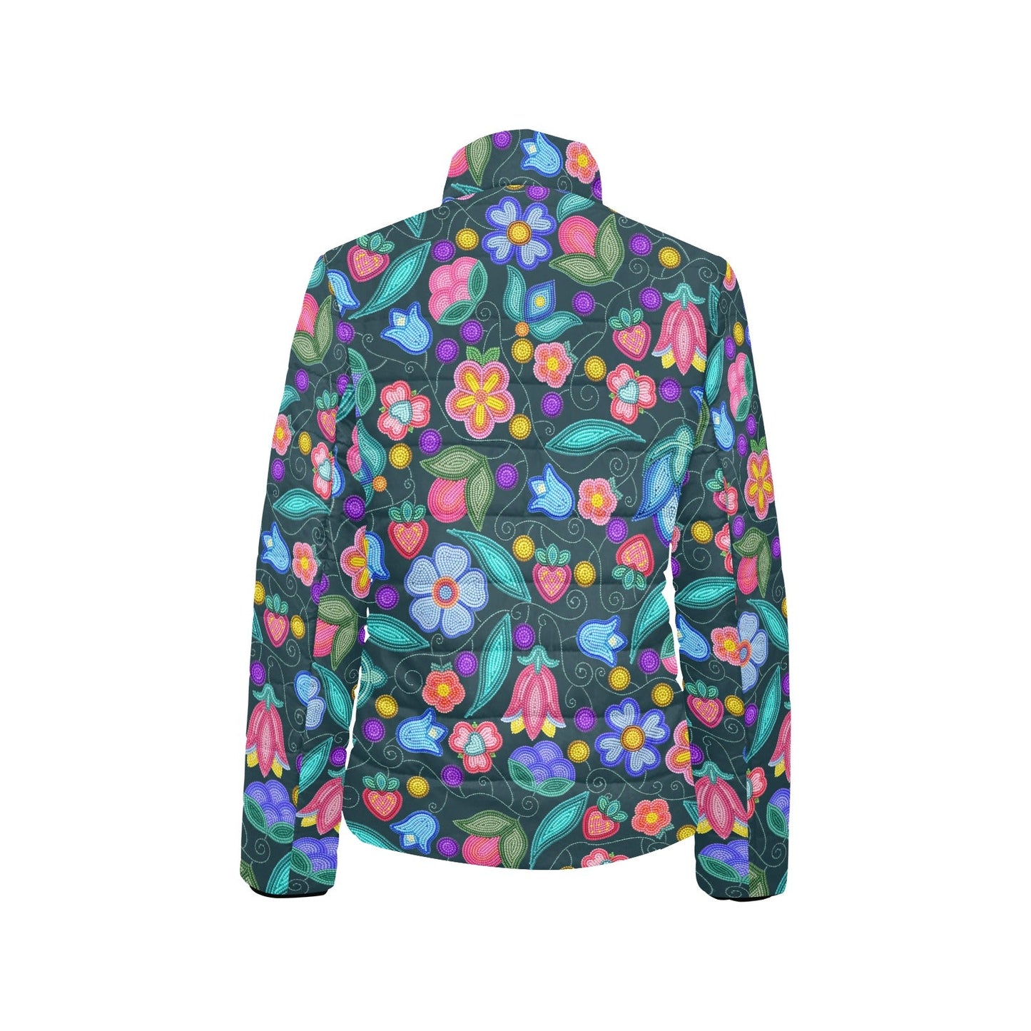 Sweet Offering Dark Teal Stand Collar Jacket