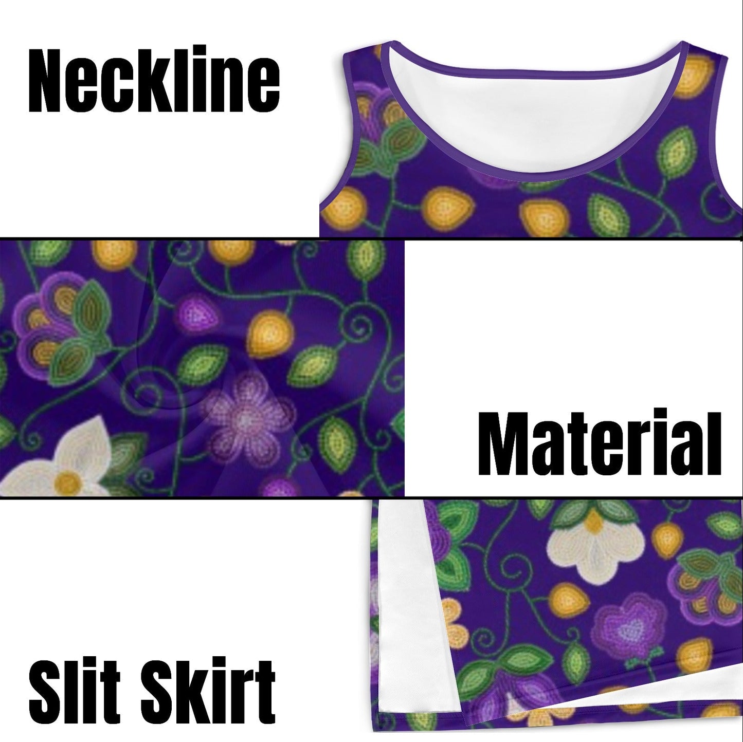Midnight Moss Bloom Aubergine Phaedra Dress