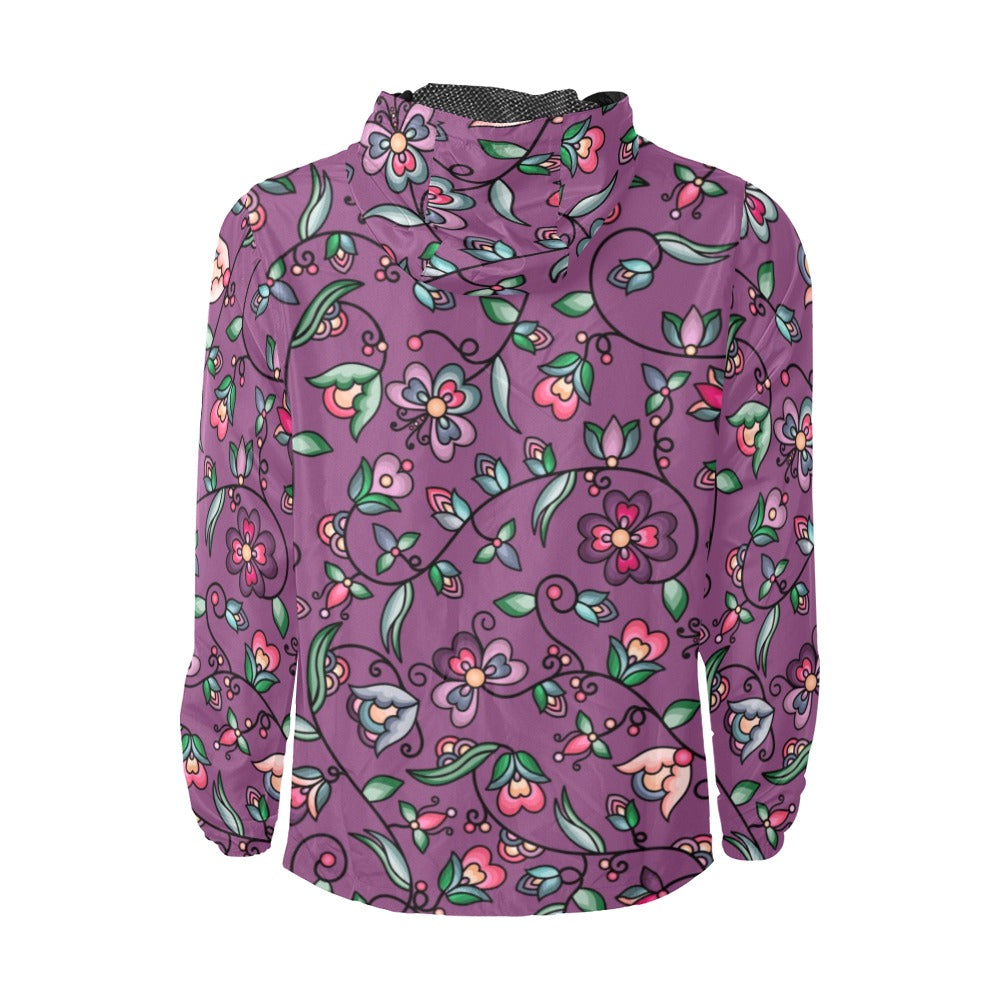 Amber Evening Garland Purple Men's Windbreaker