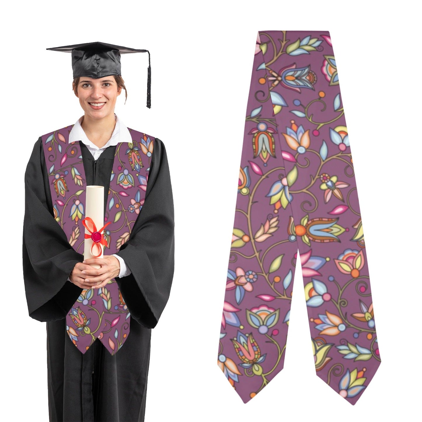 Buffalo Bloom Graduation Stole