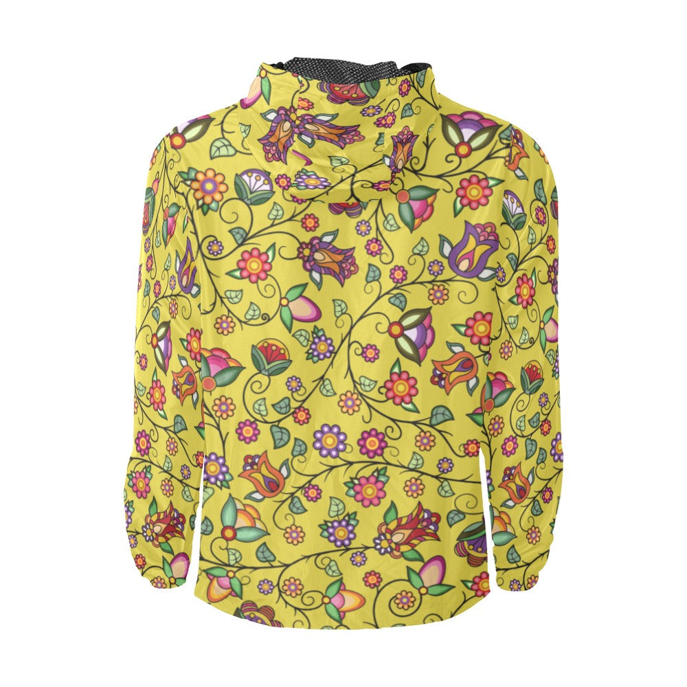 Heartbeat Petals Yellow Men's Windbreaker