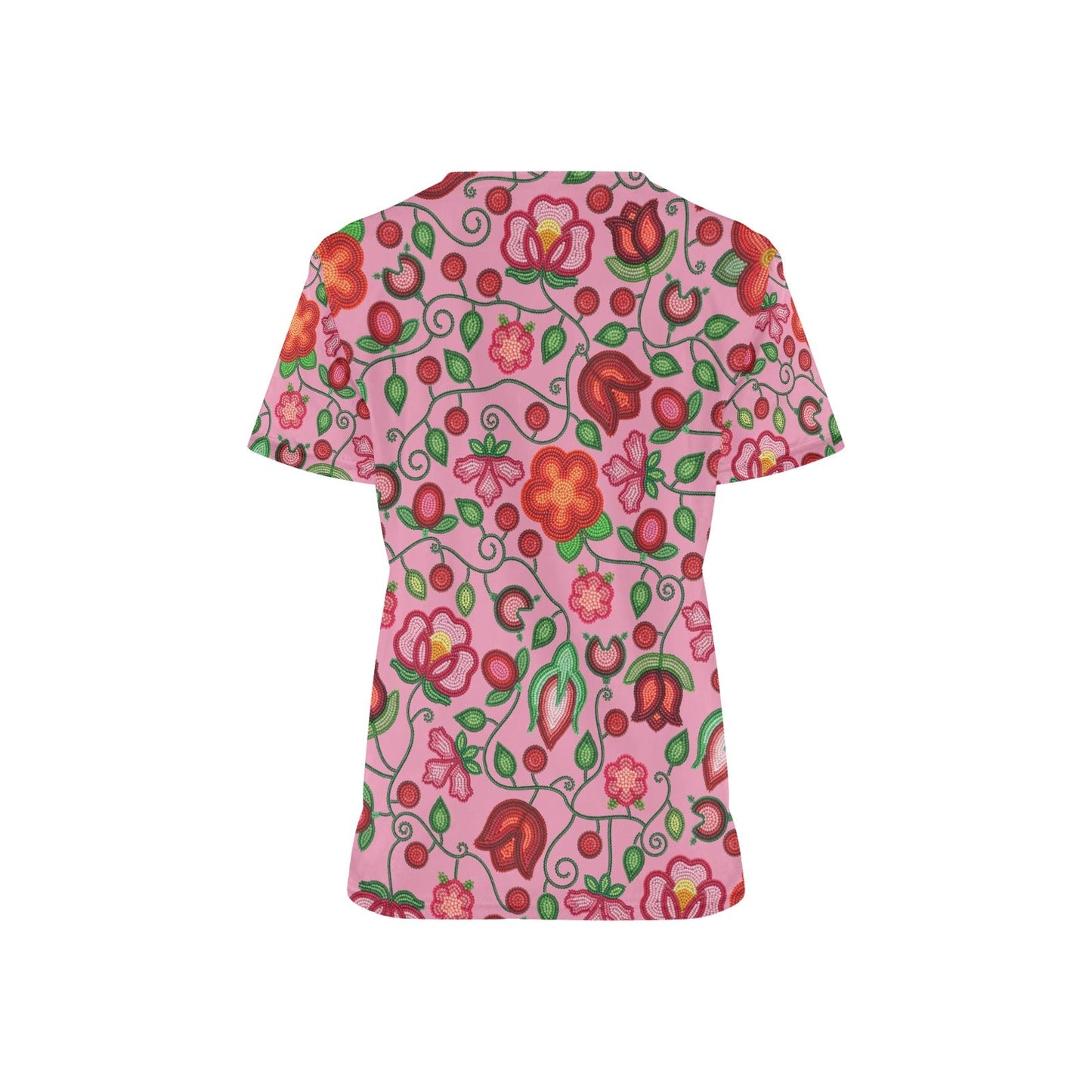 Rose Reverie Pink Scrub Top