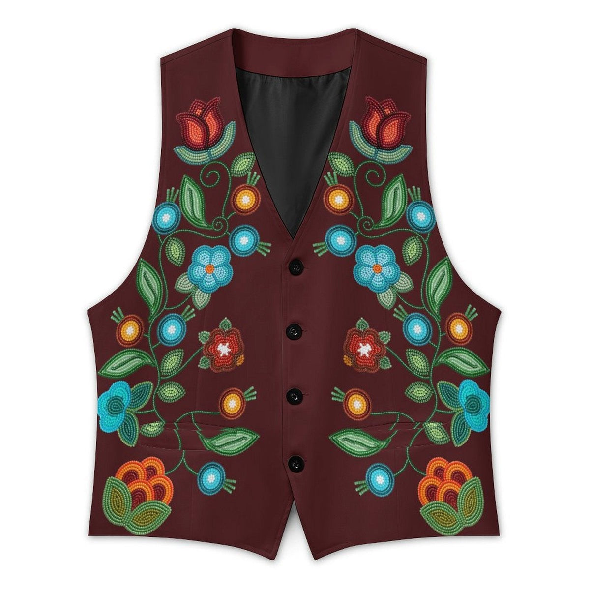 Prairie Fire Petals Men's Sleeveless Suit Vest