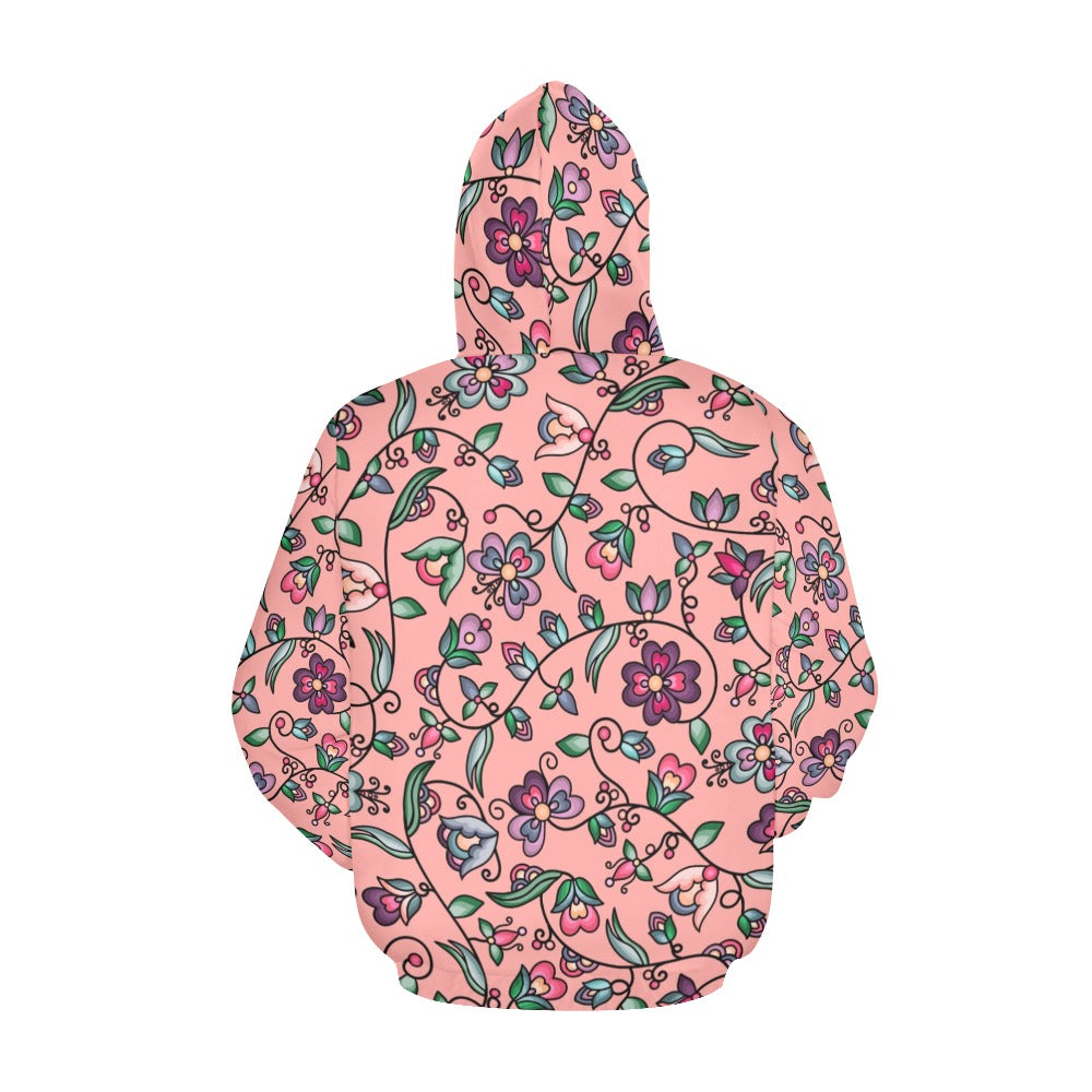 Amber Evening Garland Peach Hoodie for Women (USA Size)