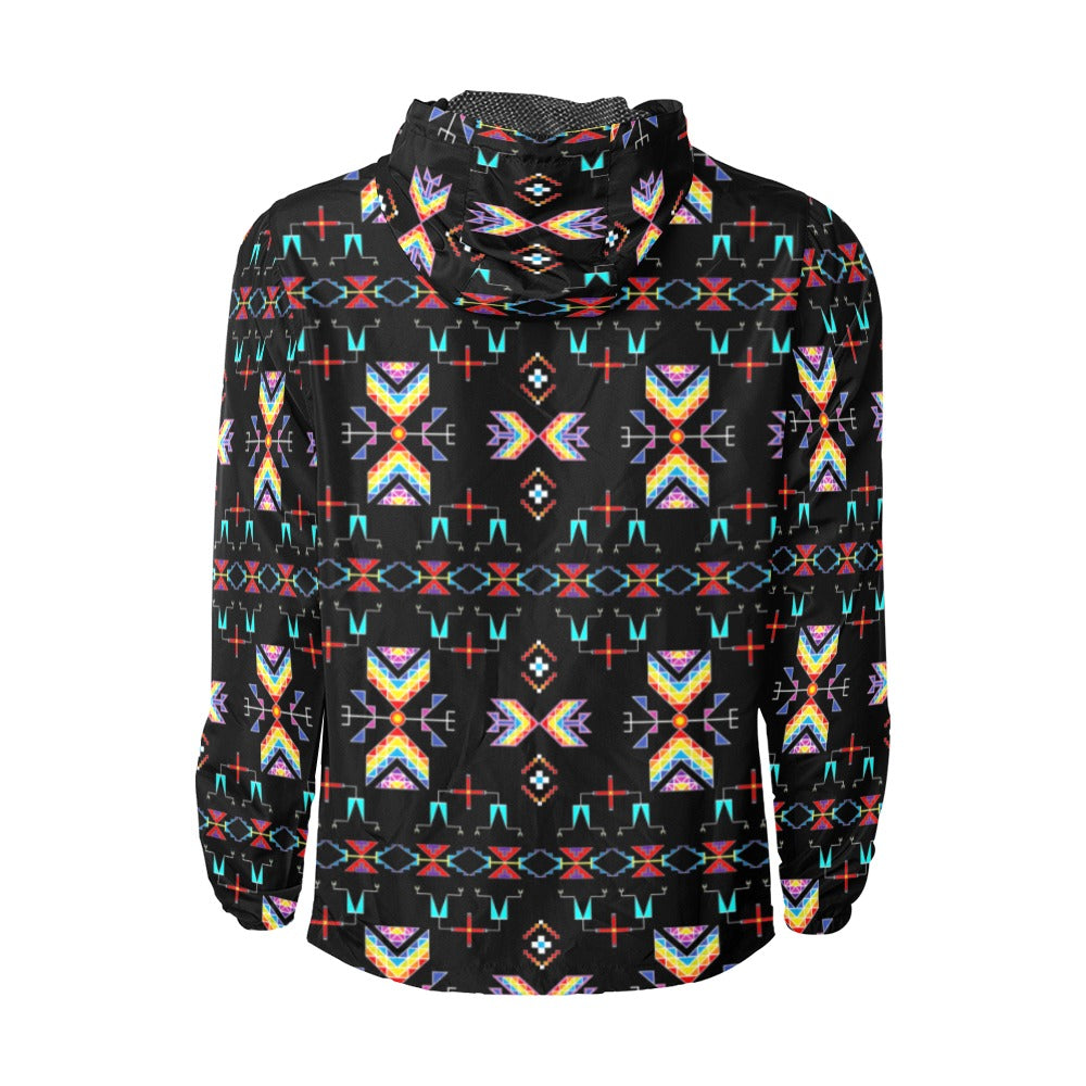 Rainy Chief Rainbow Black Men's Windbreaker