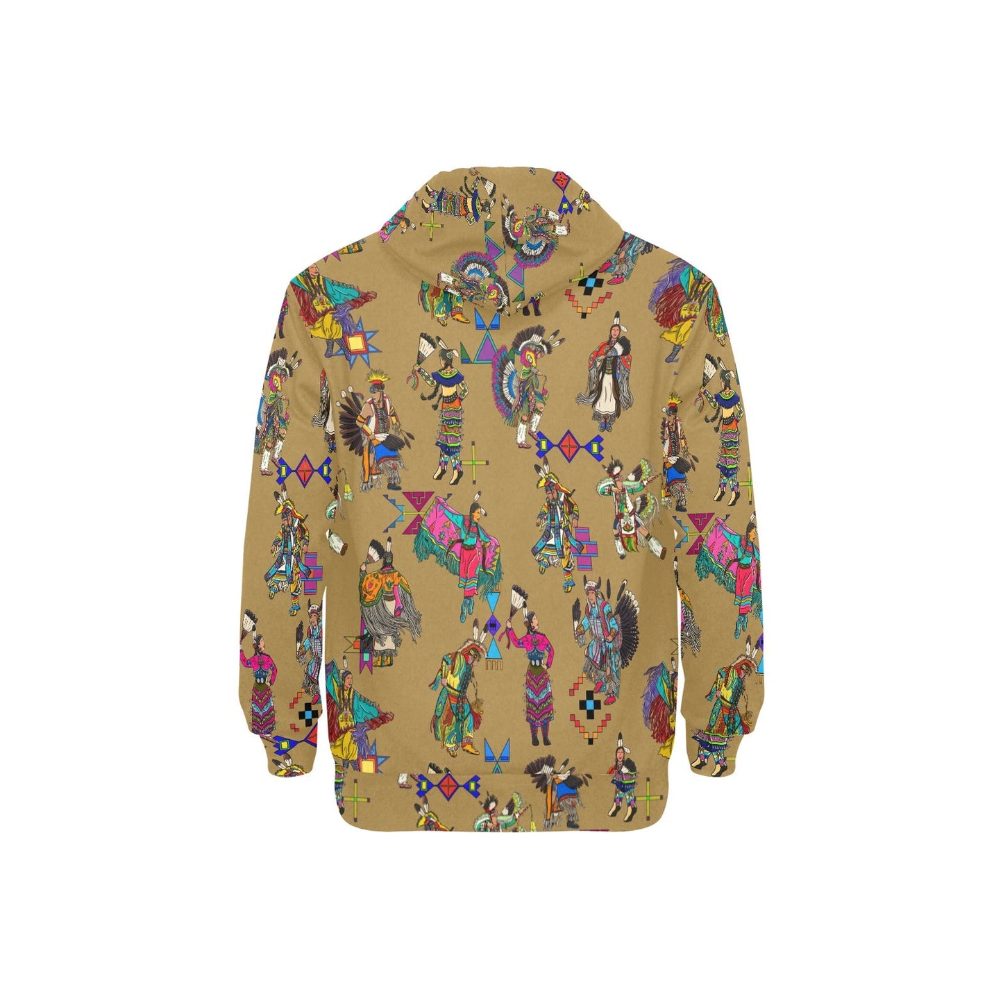 Grand Entry Dancers Earth Men's Long Sleeve Fleece Hoodie