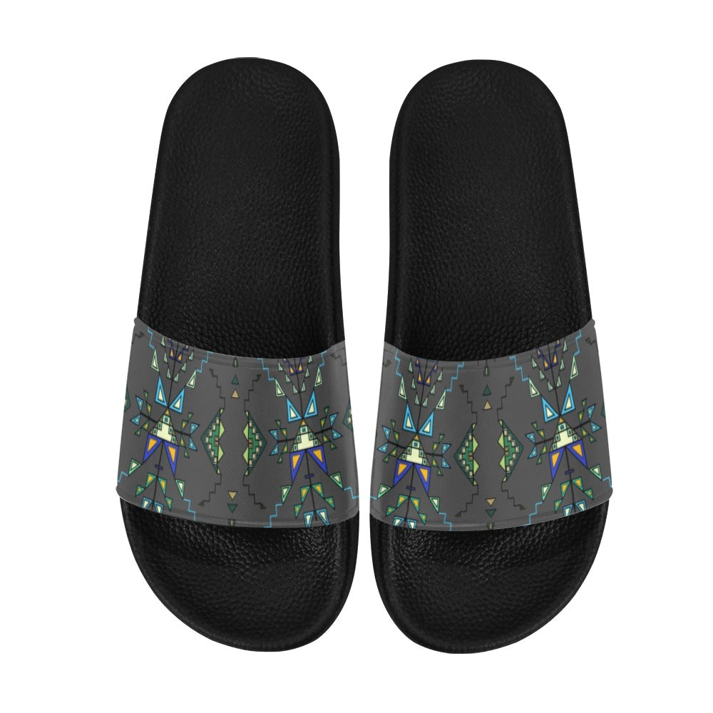 Bear Shield Gray Slide Sandals by 49 Dzine