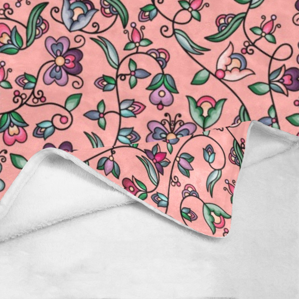 Amber Evening Garland Peach X-Large Micro Fleece Blanket