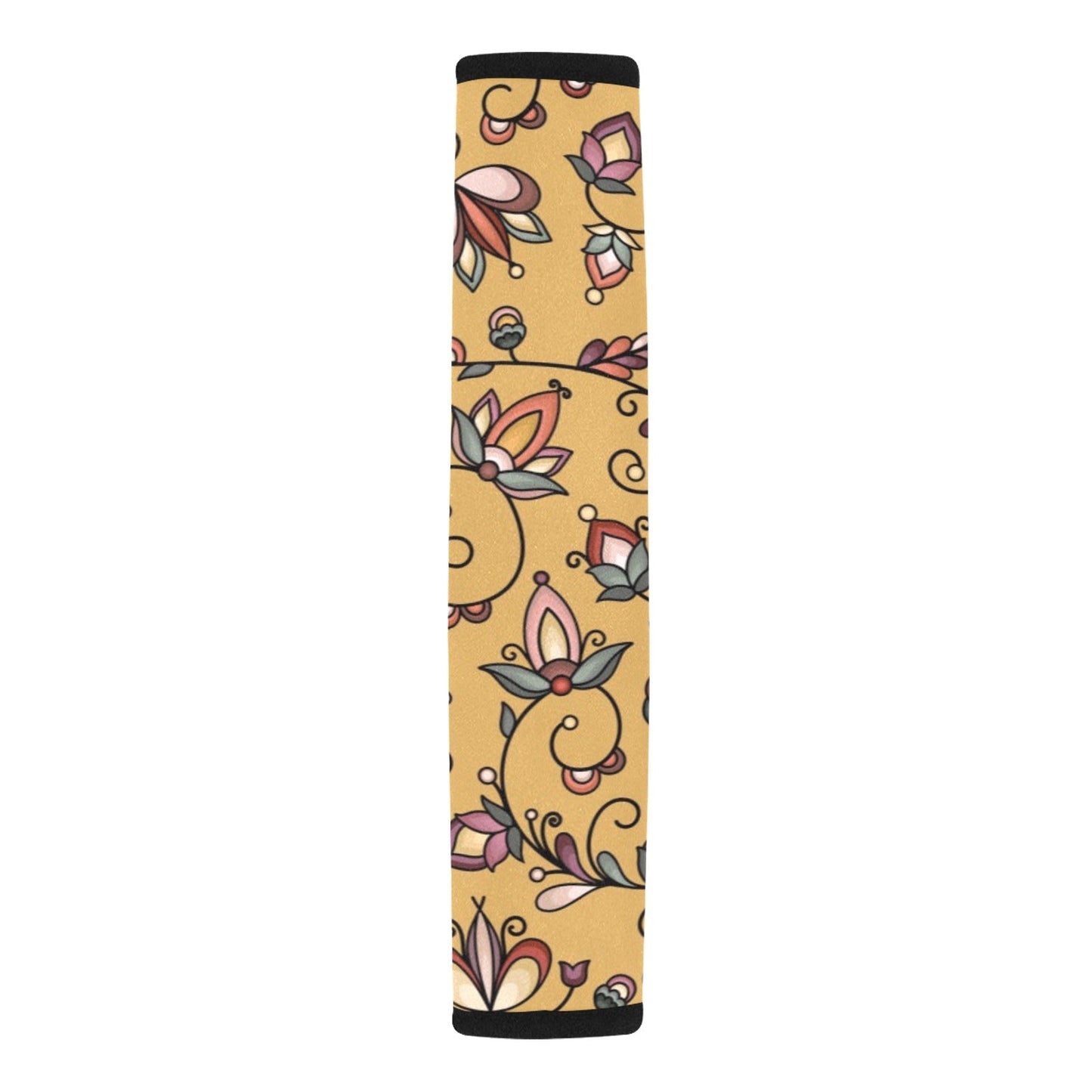 Burnt Sky Petals Gold Seat Belt Cover