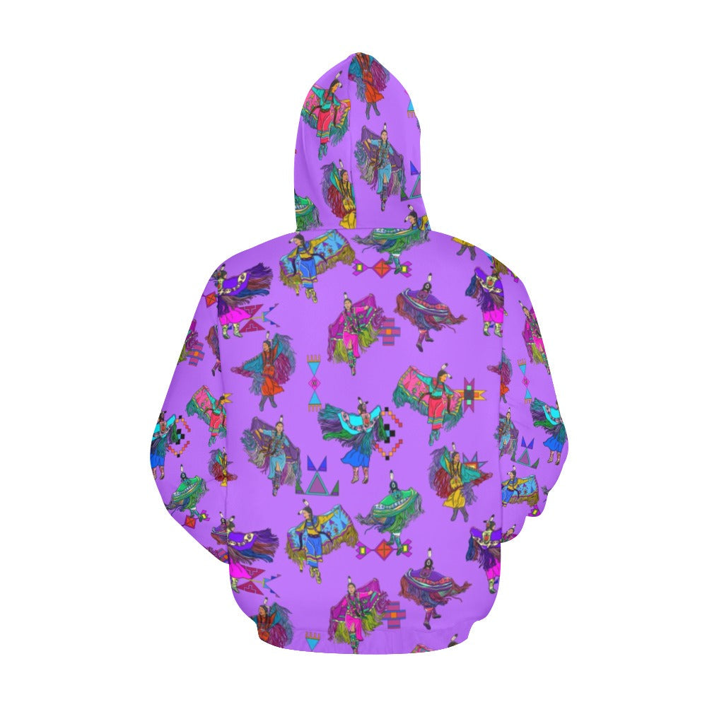 Women's Fancy Dancers Purple Hoodie for Women