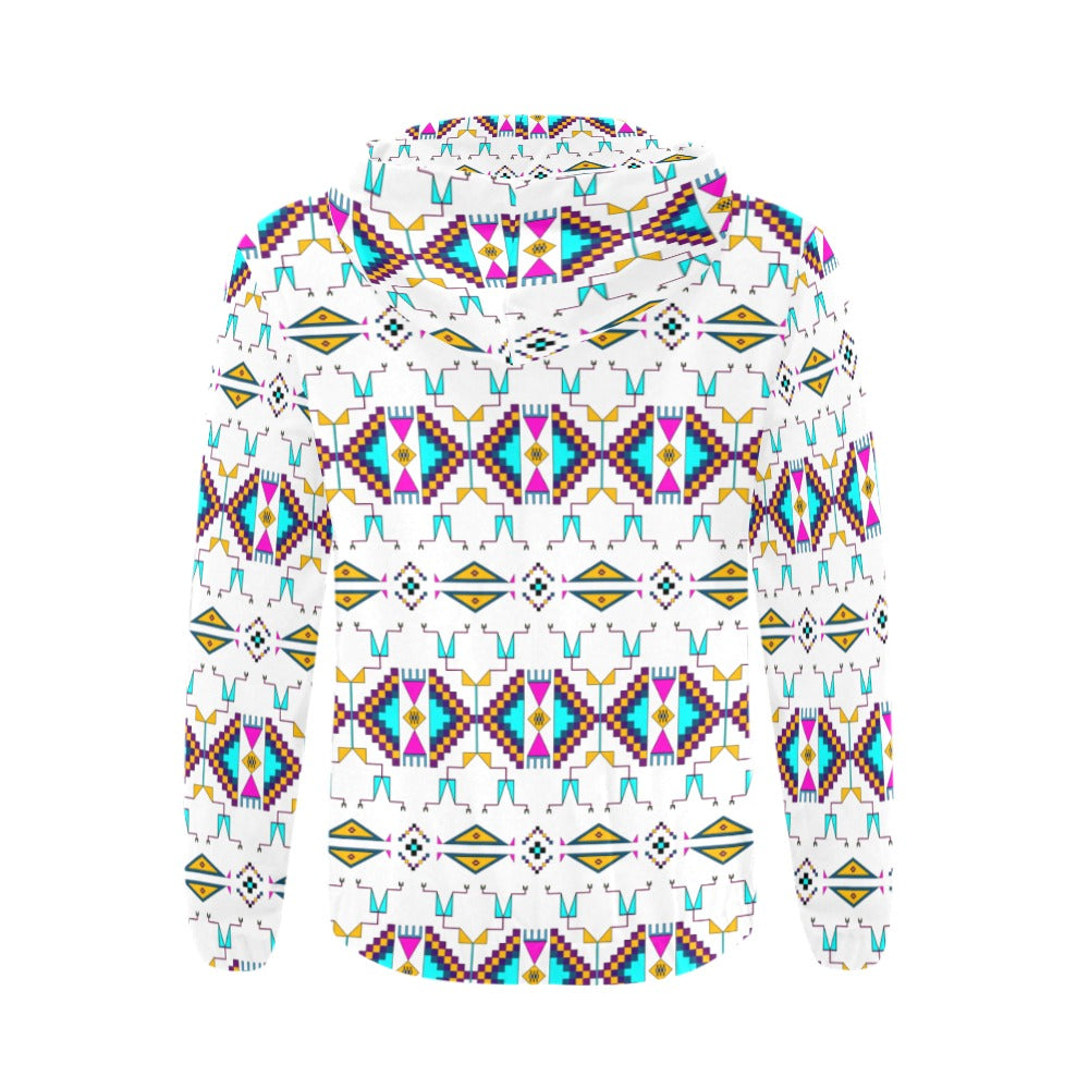 Rite of Passage White Men's Zipper Hoodie