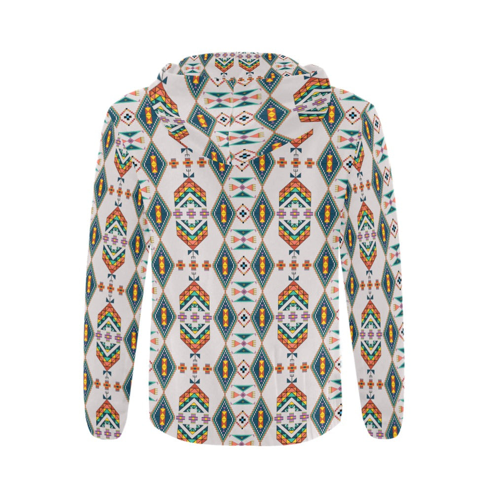 Travois Tipi Grey Men's Zipper Hoodie