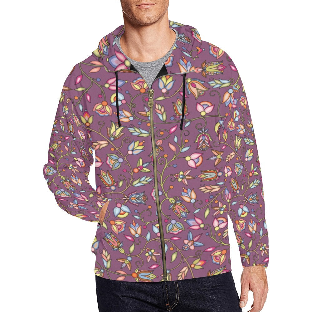 Buffalo Bloom Men's Zipper Hoodie