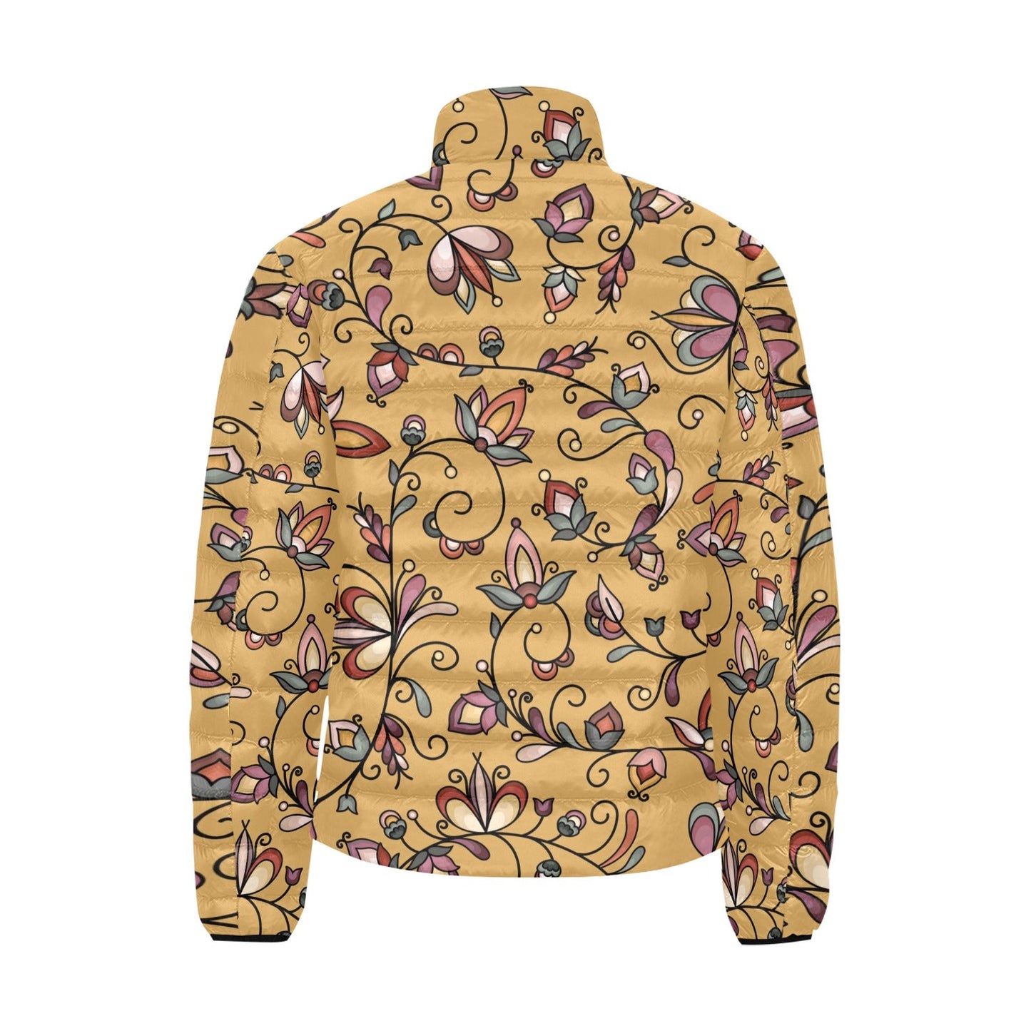 Burnt Sky Petals Gold Padded Jacket