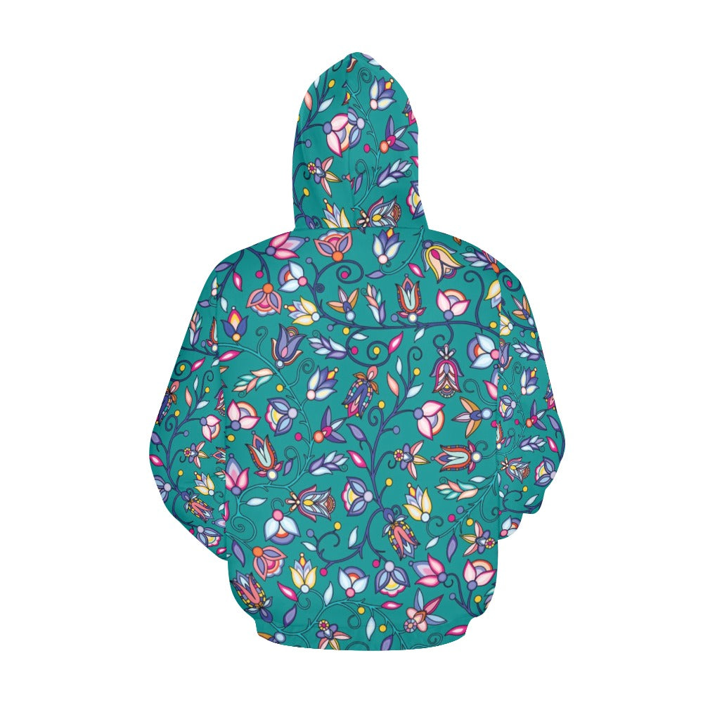 Buffalo Bloom Turquoise Hoodie for Women