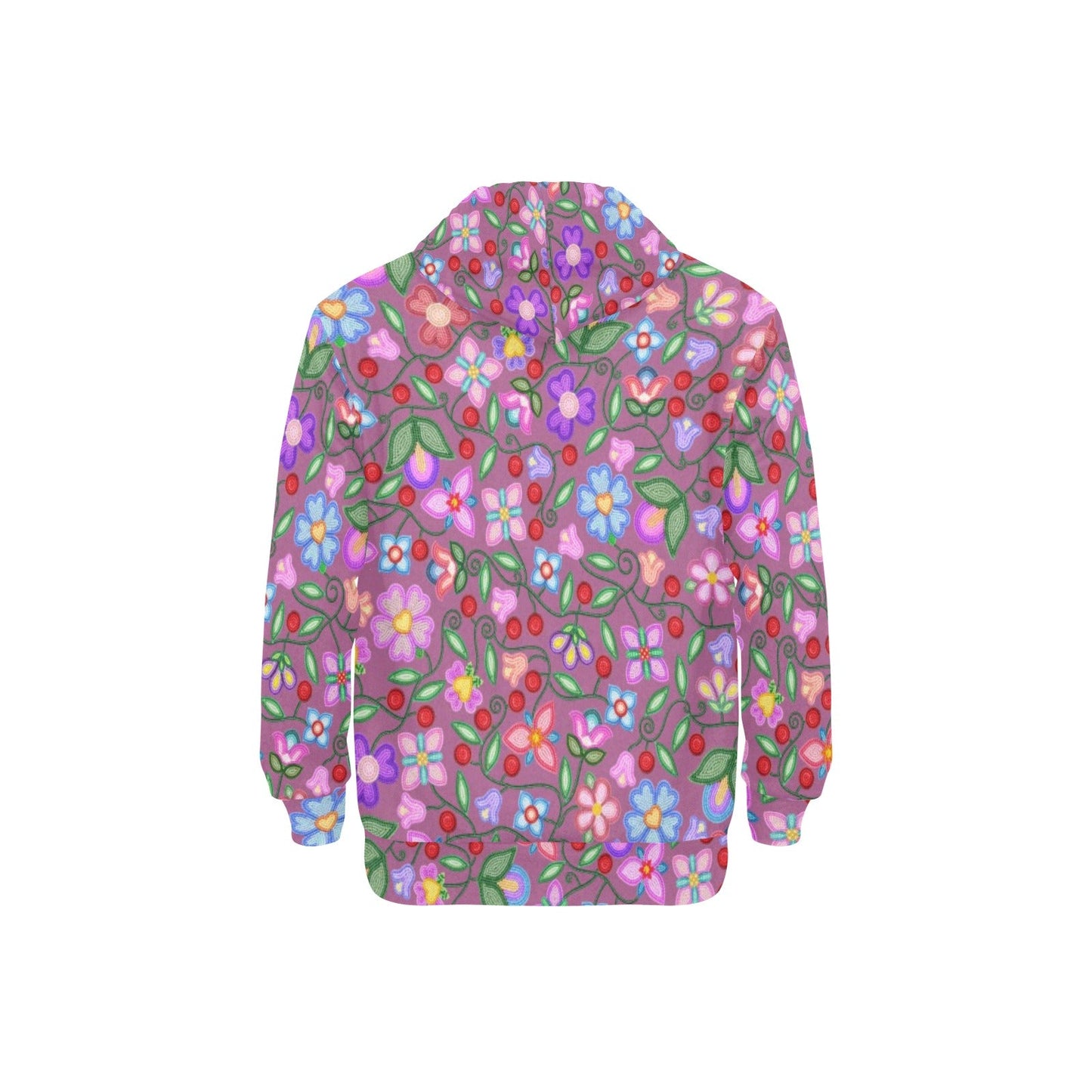 Petal Harmony Dusty Rose Fleece Hoodie