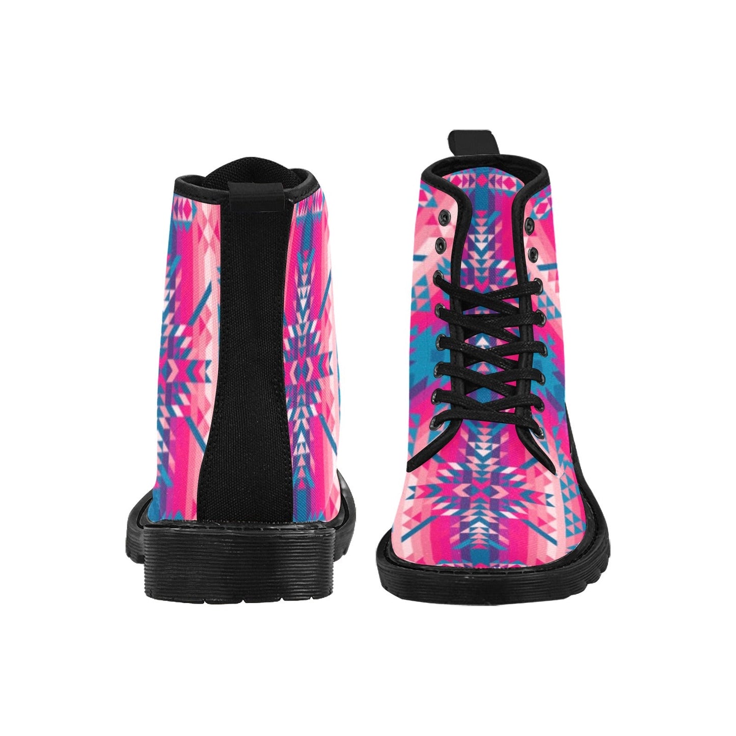 Desert Geo Blue Boots