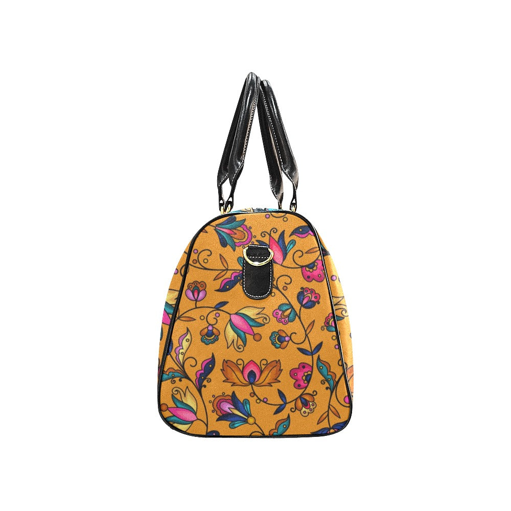 Copper Prairie Petals Orange Small Travel Bag