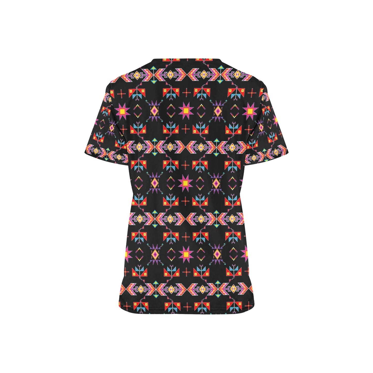Scattered Generations Black Scrub Top