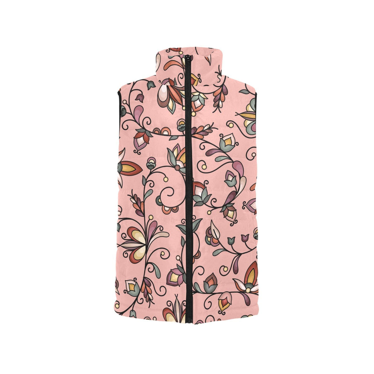 Burnt Sky Petals Peach Padded Vest by 49 Dzine