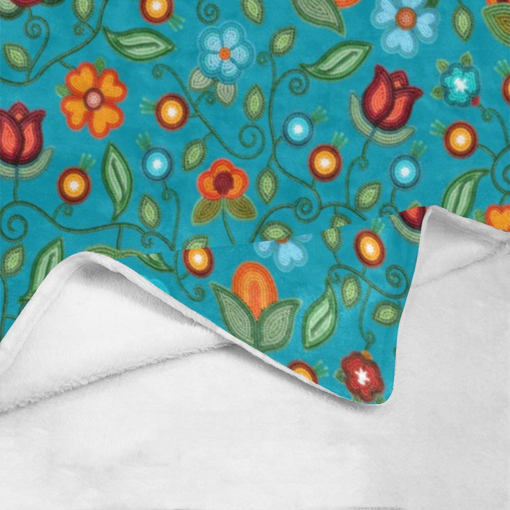 Prairie Fire Petals Ocean Ultra-Soft Micro Fleece Blanket 40"x50"