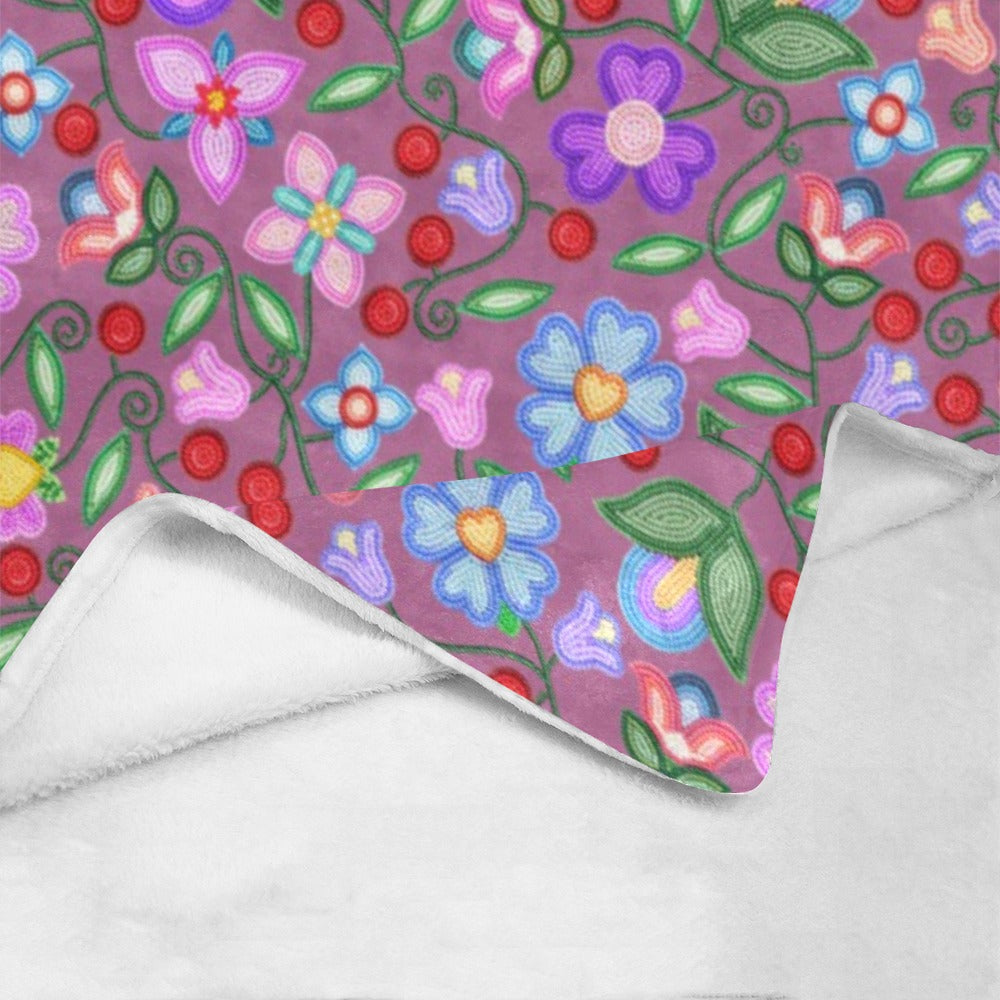 Petal Harmony Dusty Rose Small Micro Fleece Blanket