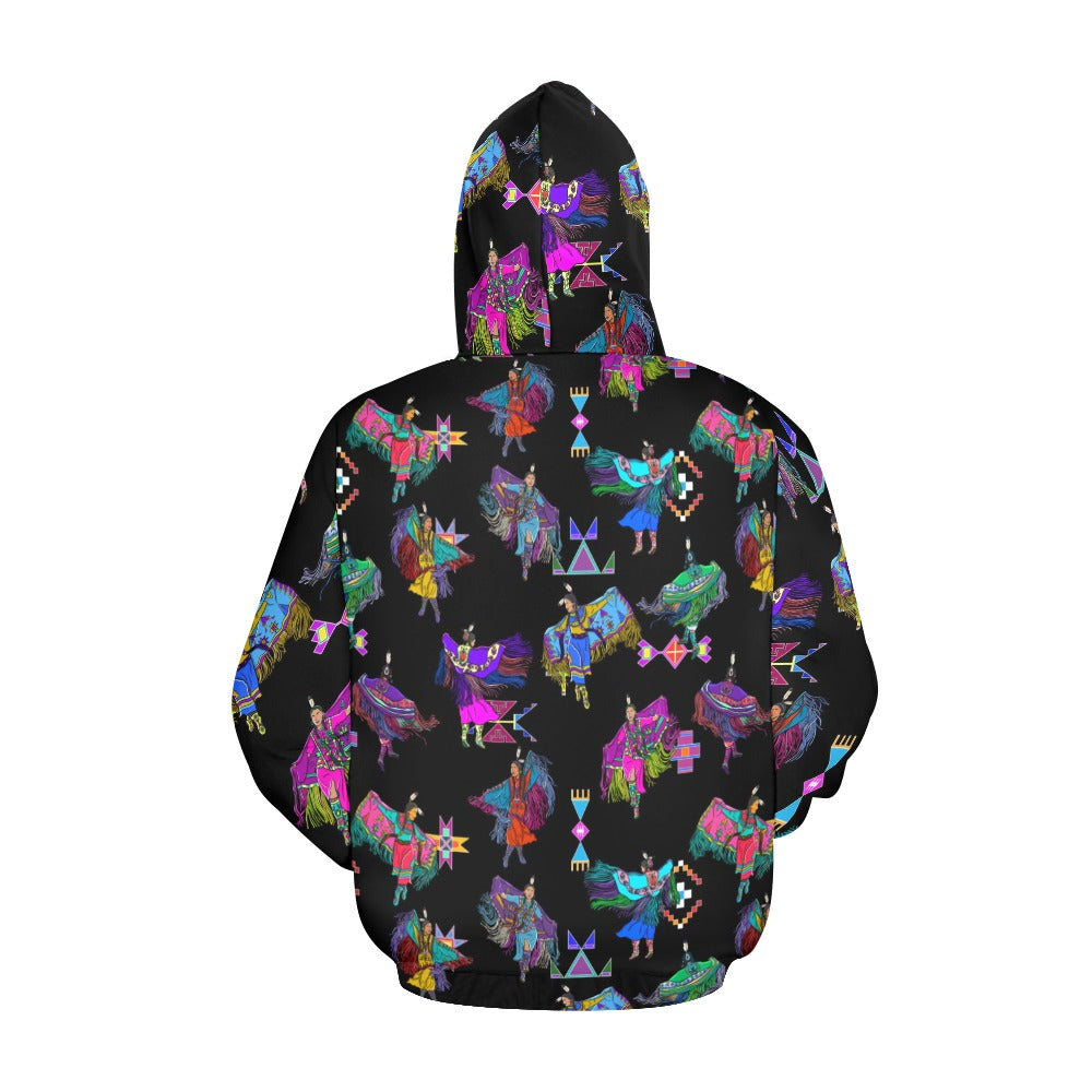 Women's Fancy Dancers Black Hoodie for Men
